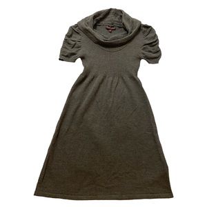 “TAKEOUT” COWEL NECK KNIT RIBBED SWEATER DRESS, Grey, size:Med, NWOT, $10 or $30